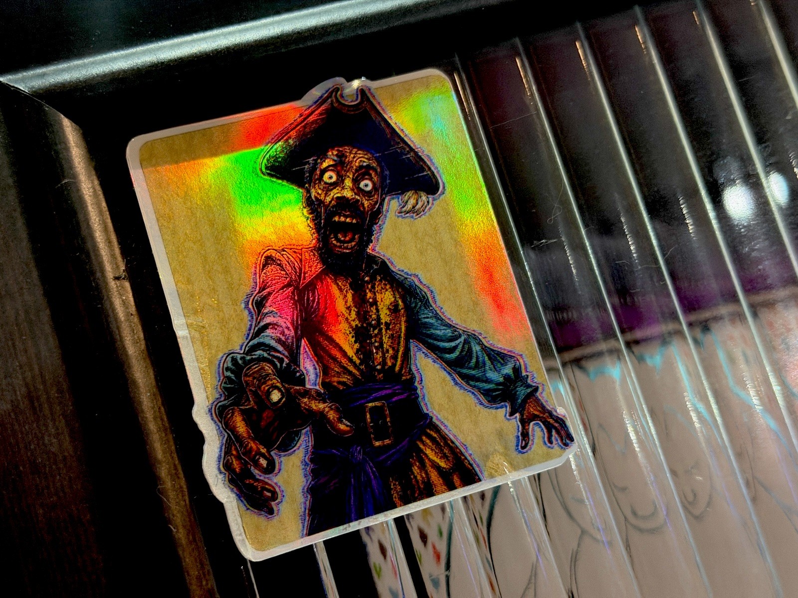 A24 Backrooms Pirate Clark Holographic Vinyl Sticker Waterproof 2.3×2.8
