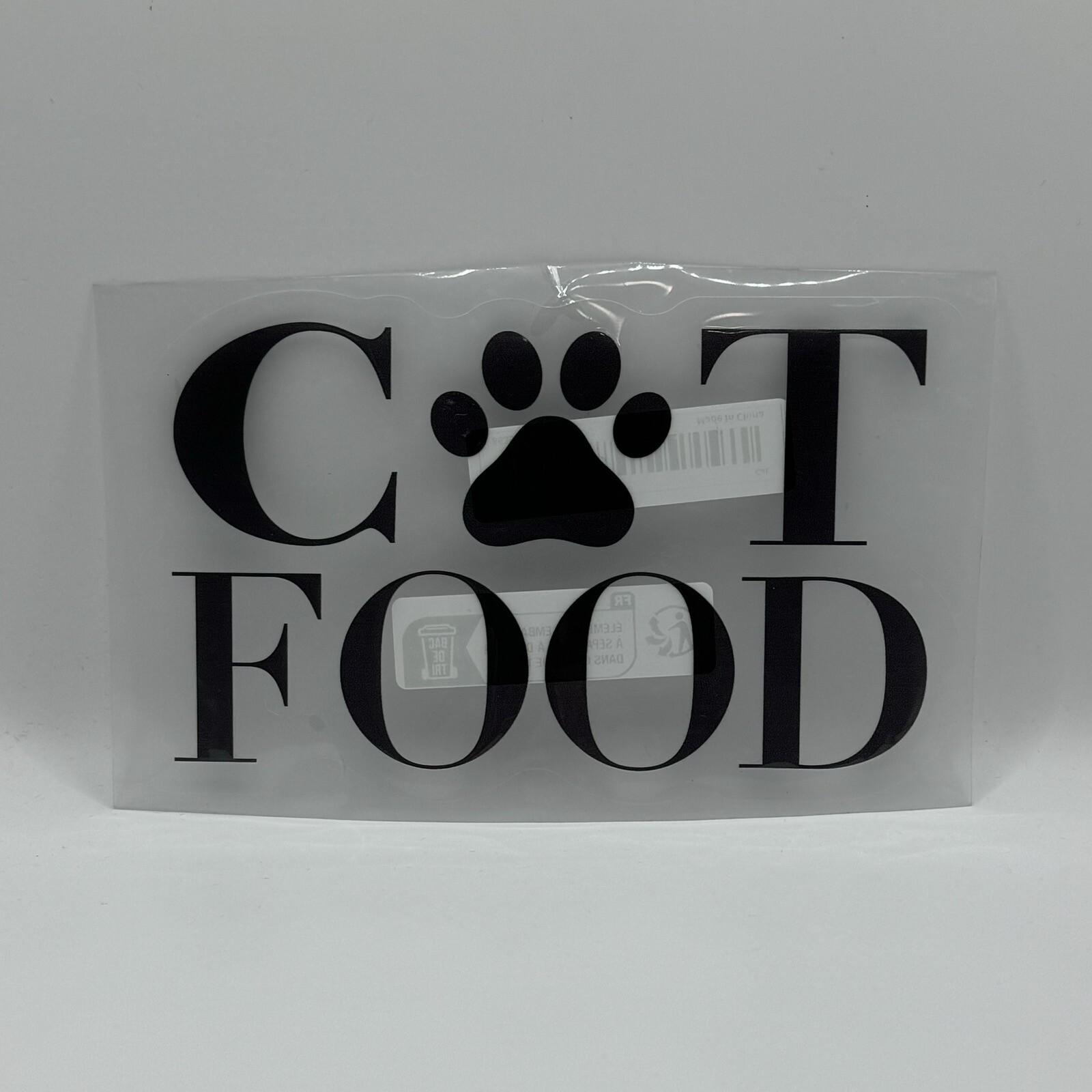 Dog OR Cat Food Decal 7.09" wide x 4.33" tall