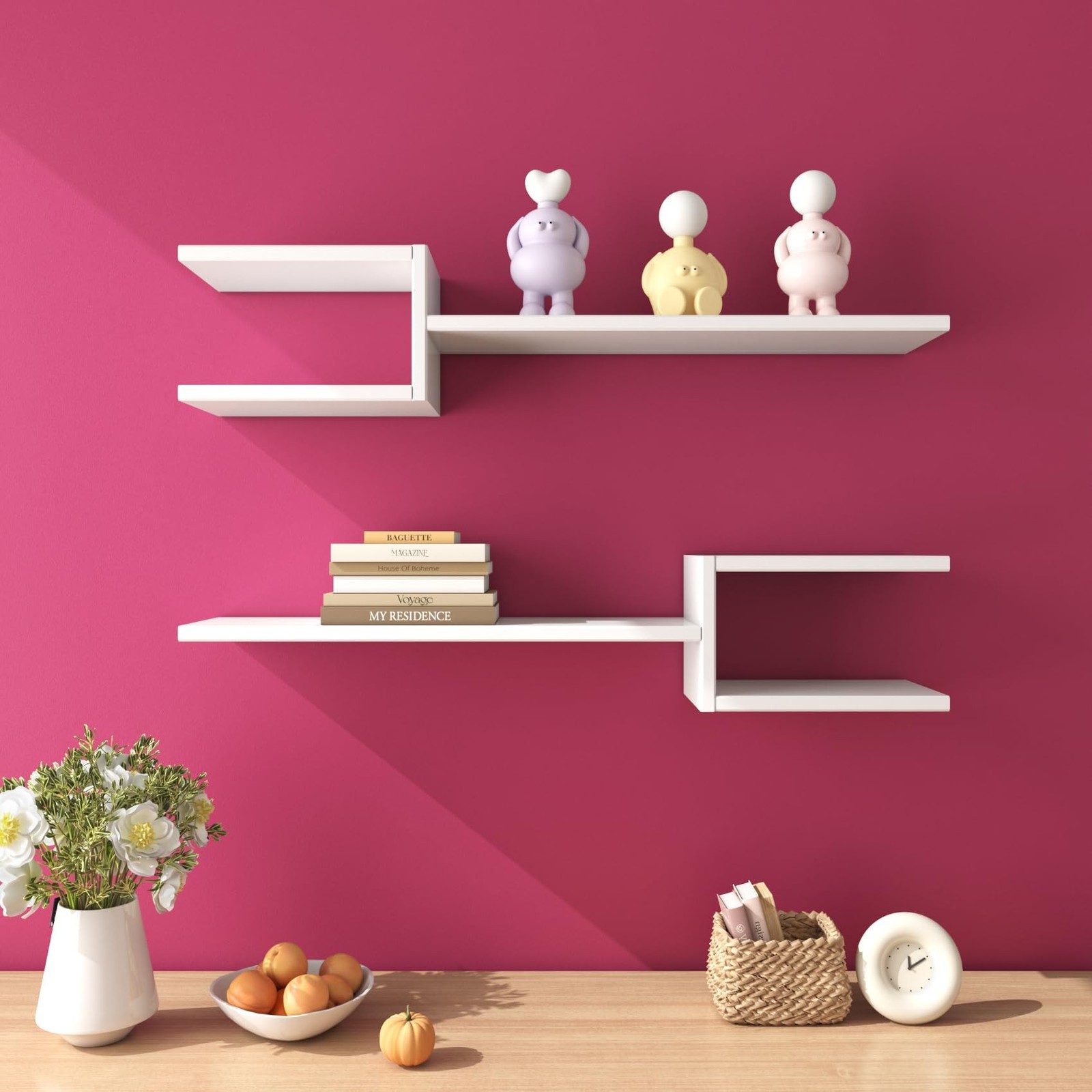Hot Pink Wallpaper Peel and Stick Matte Solid Pink Contact Paper for Walls Ca…
