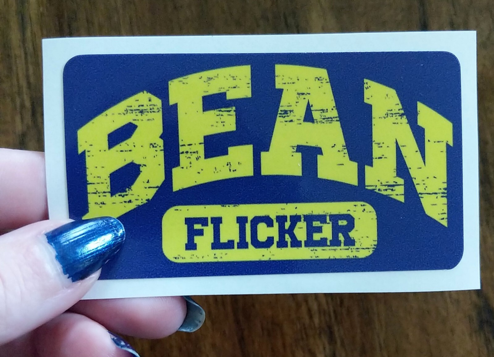 3.5" Bean Flicker Decal Vinyl Sticker University Style College Core Funny Women