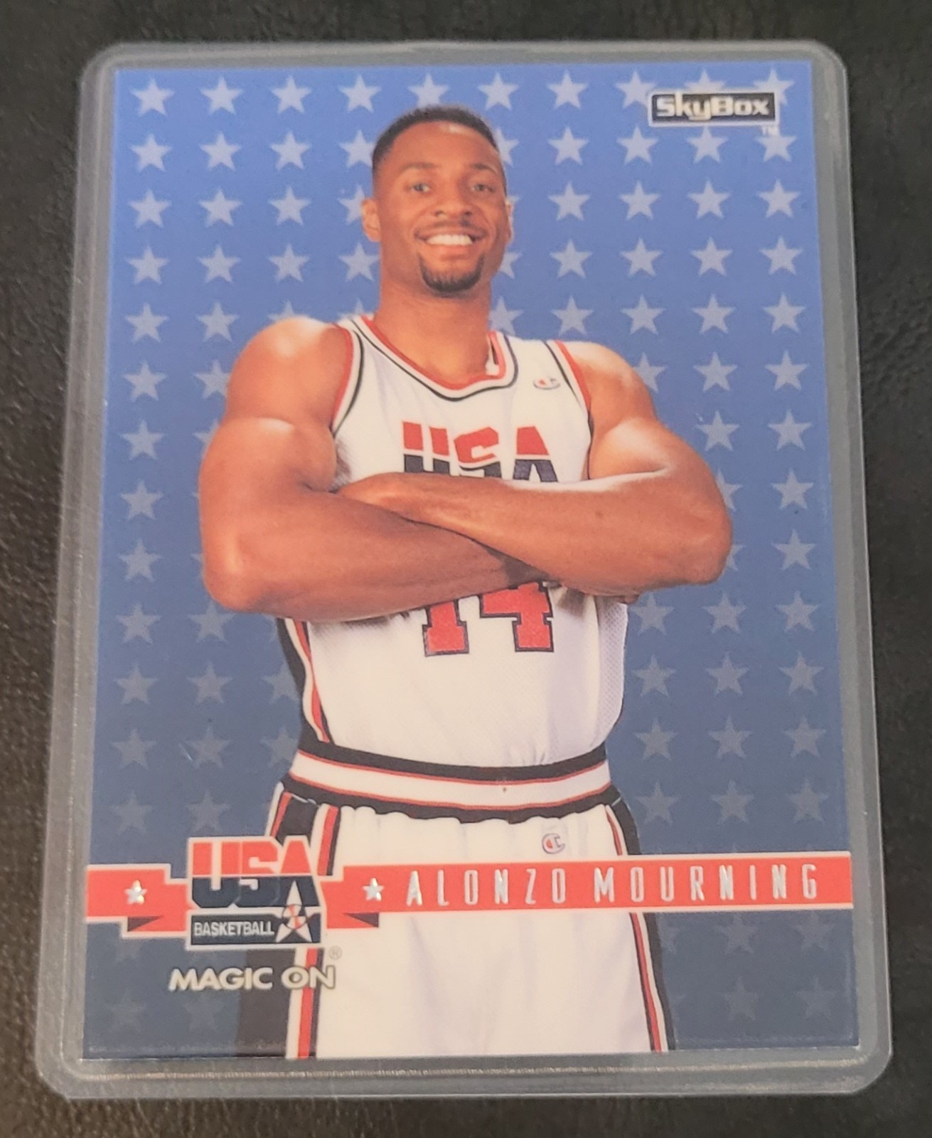 Alonzo Mourning Basketball Card HOF Fridge/Locker/Cabinet Laminated Magnet