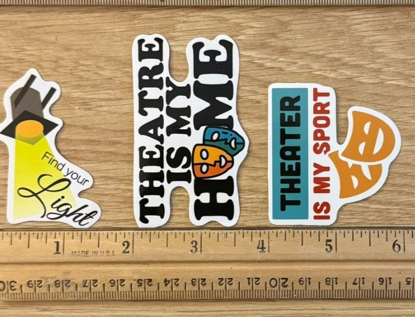Theatre Is My Home Vinyl Sticker 3×1.5 Inch Waterproof No14 of Series 10 to 18
