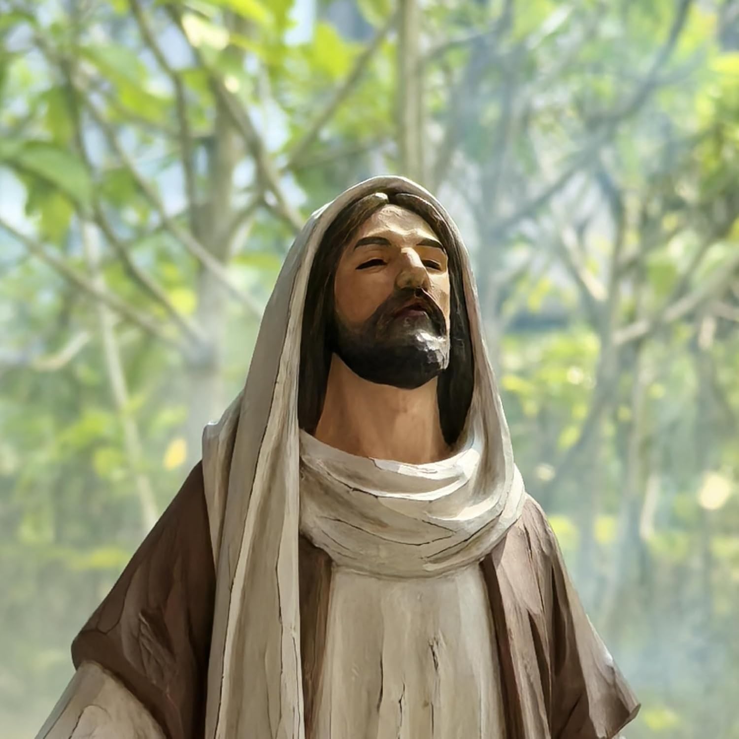 Jesus Christ Statue with Open Arms, Hand Painted Saint Statue Religious Modern H
