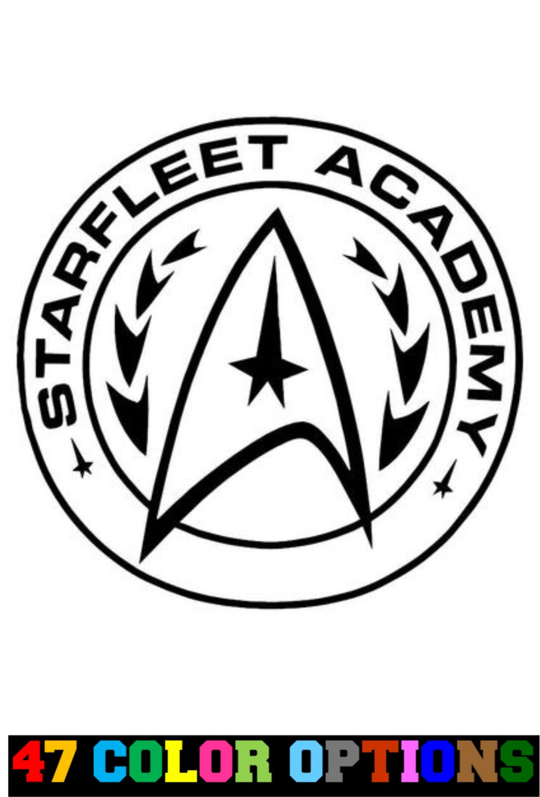 Vinyl Decal Truck Car Sticker Laptop – Star Trek Starfleet Academy Logo