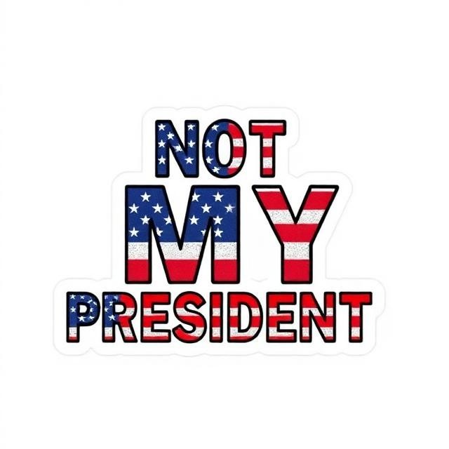 Vinyl Sticker Humor Not My President Political Protest Bumper Decal