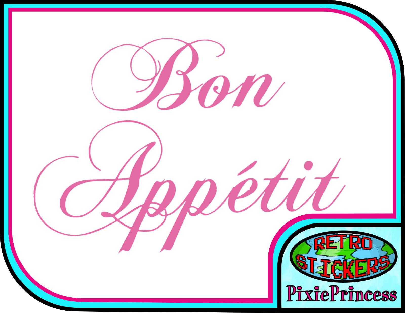 Bon Appetit A Vinyl Sticker Kitchen Dinning Room Food Wall Art Window Decal