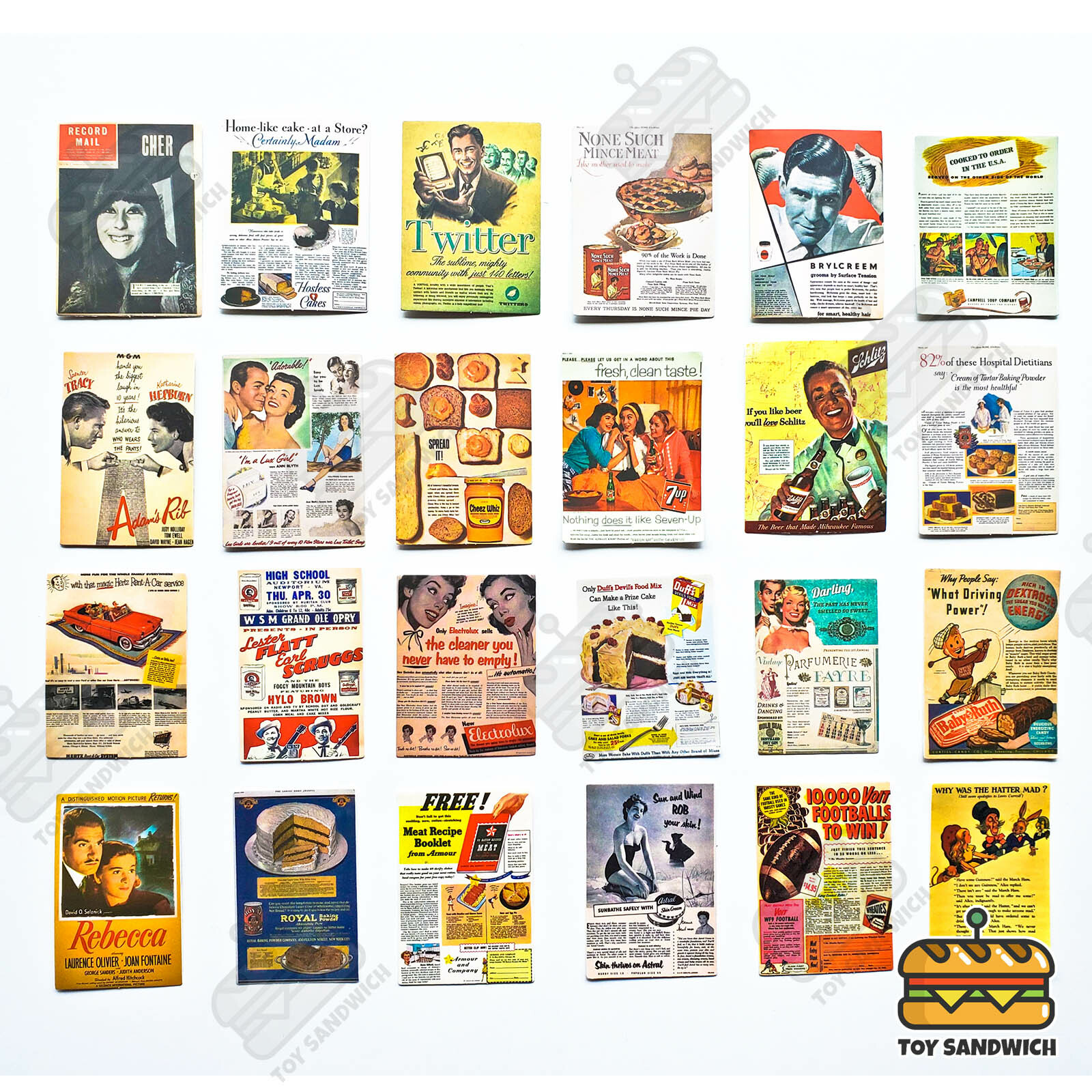 50 pcs "Retro Vintage Posters" Sticker Pack Flash Gordan Pinup 50s 60s 70s Decal