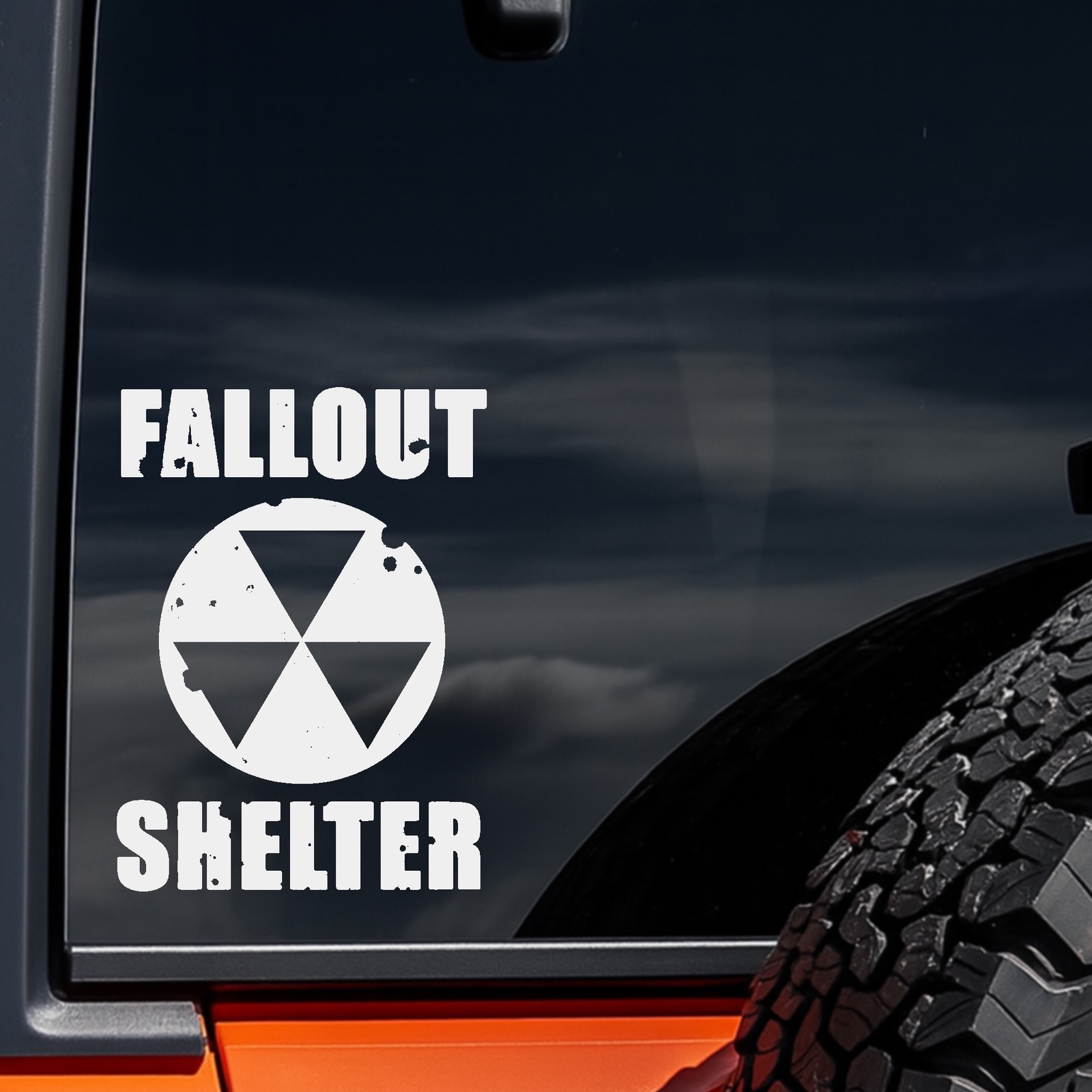 Fallout Shelter Decal Sticker | Nuclear Radiation Sign Vault Symbol Vinyl Car