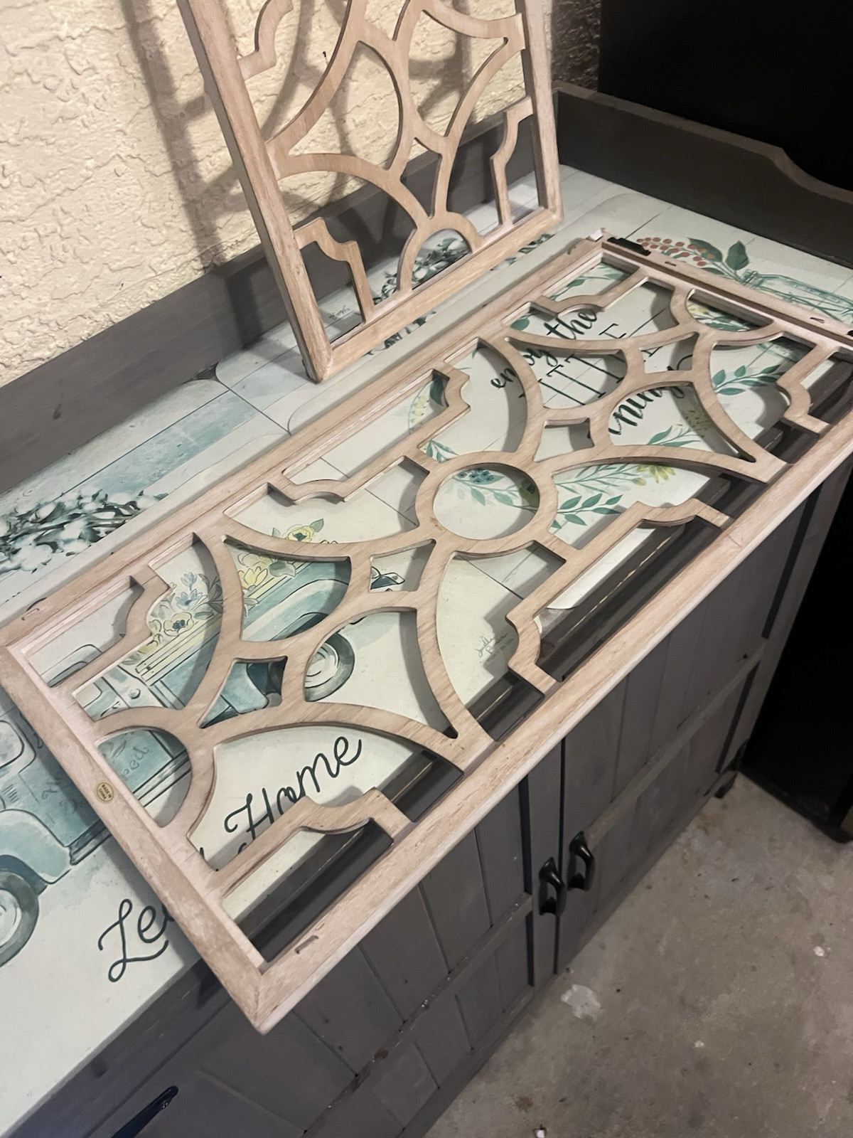 Wood Decorative Two Panels To Hang. 23 .75 X 11.75