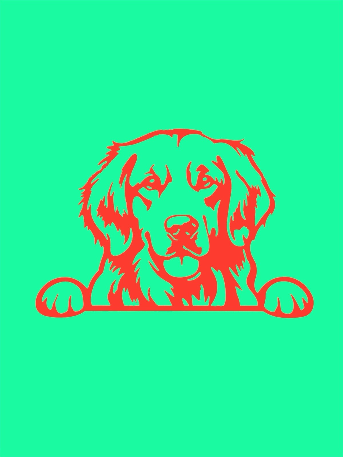 Golden retriever peek a boo Decal for car Windows Laptops most Smooth Surfaces