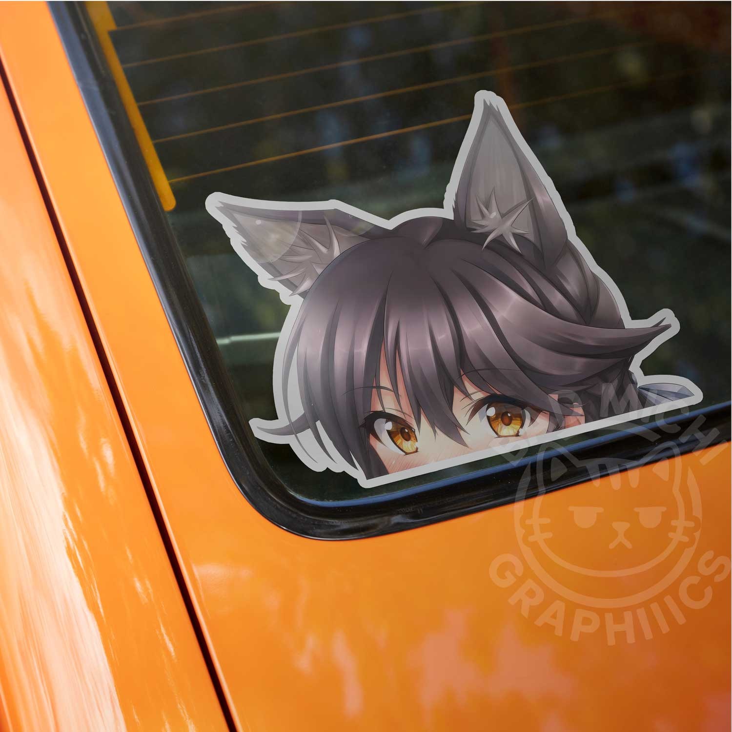 Azur Lane Atago Peeker Peeking Waifu Anime – Kawaii Vinyl Decal Sticker USA
