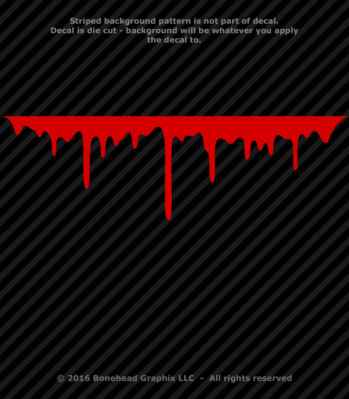 Dripping Decal Blood Paint Slime Walking Dead Window Sticker – 25 Colors