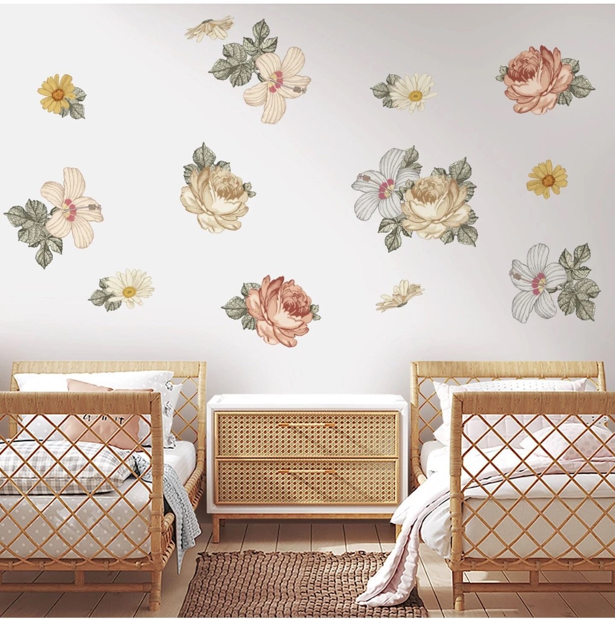 Prairie Floral in Buttercup Removable Wall Decals by Urbanwalls – Half order