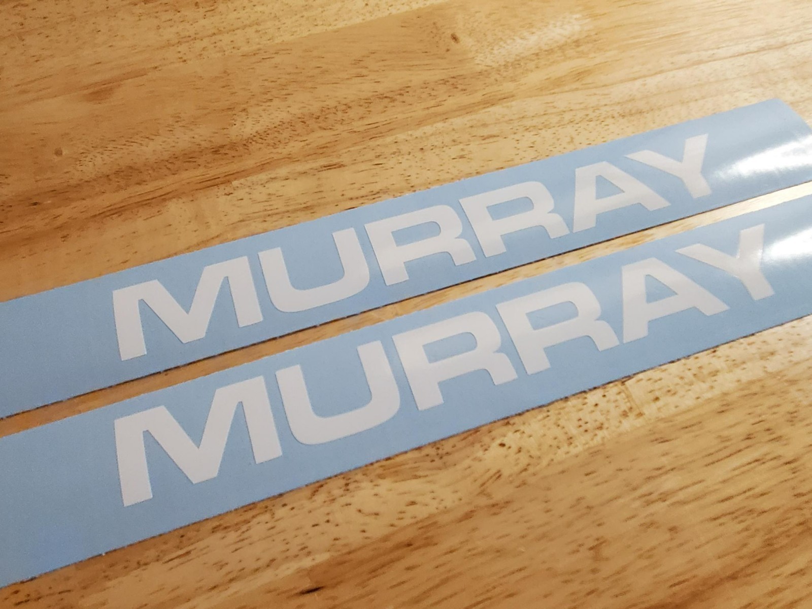 murray mower 10" DECALS STICKERS GLOSS white (2) VINYL USA