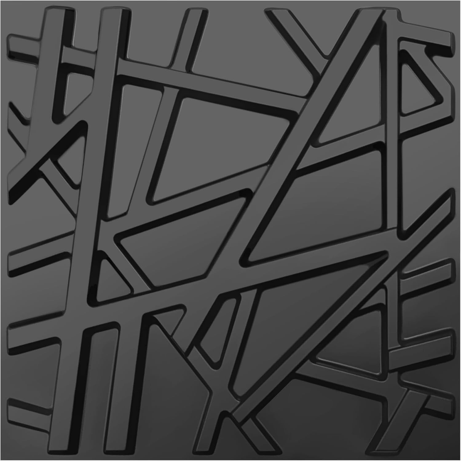 33 Pack 3D Wall Panels for Interior Wall Decor, 12"X12" Black Accent Textured