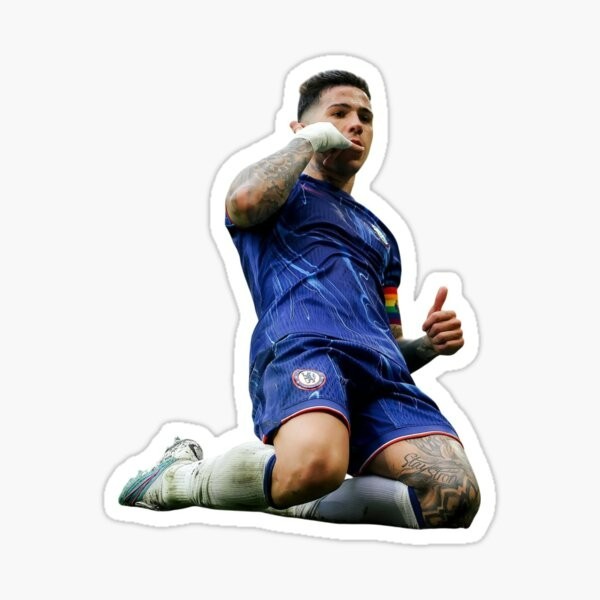 enzo fernandez fifa world cup soccer Sticker Waterproof uv resistant football