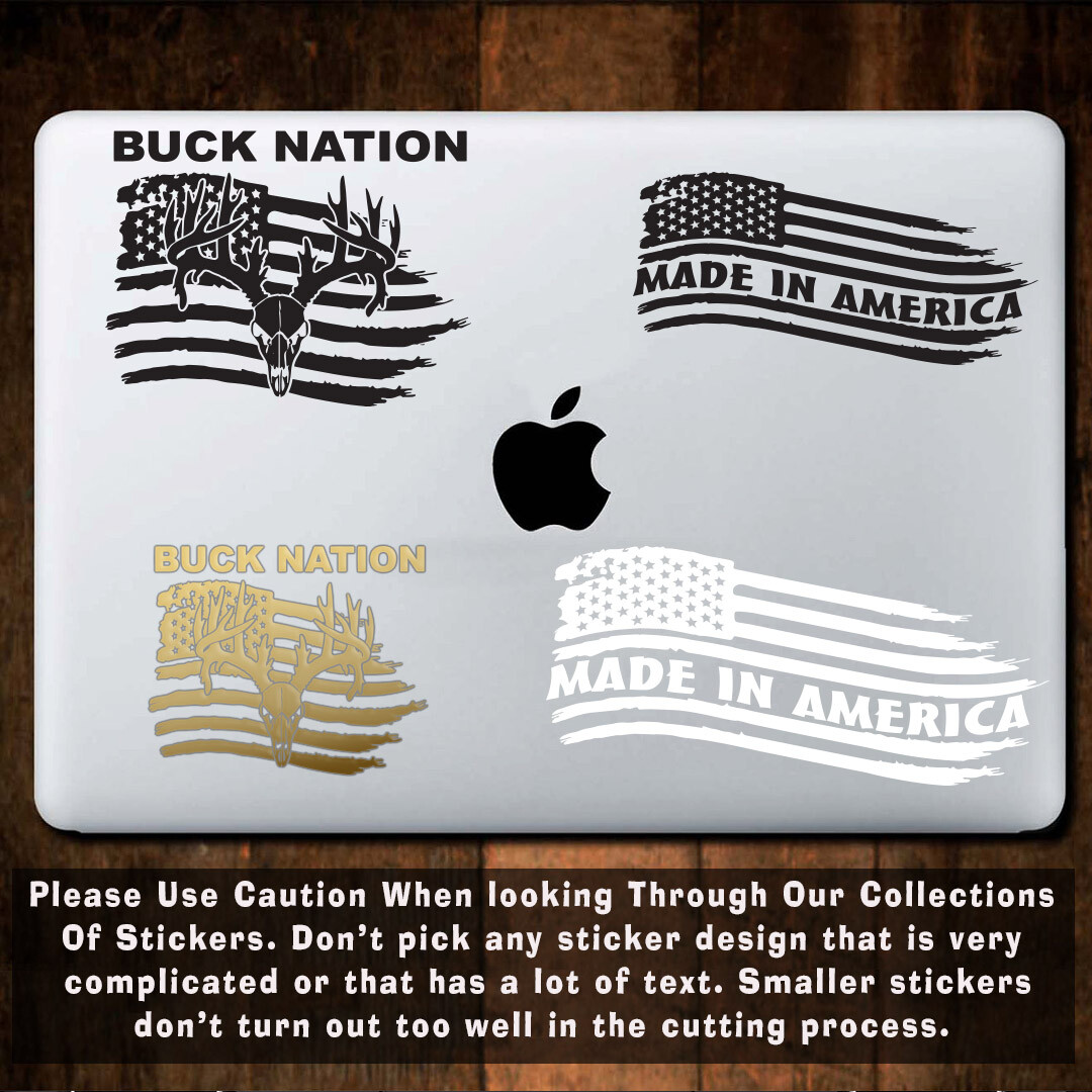 Made in America Tattered Flag Stars Left sticker decal NRA 2nd Amendment