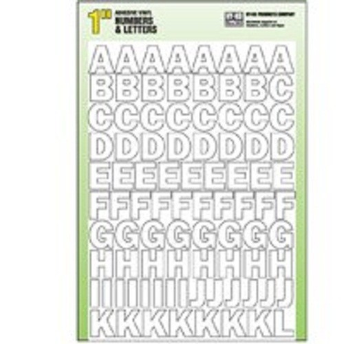 NEW HY-KO 30013 1" WHITE VINYL PACK OF (183) NUMBERS & LETTERS 6055180
