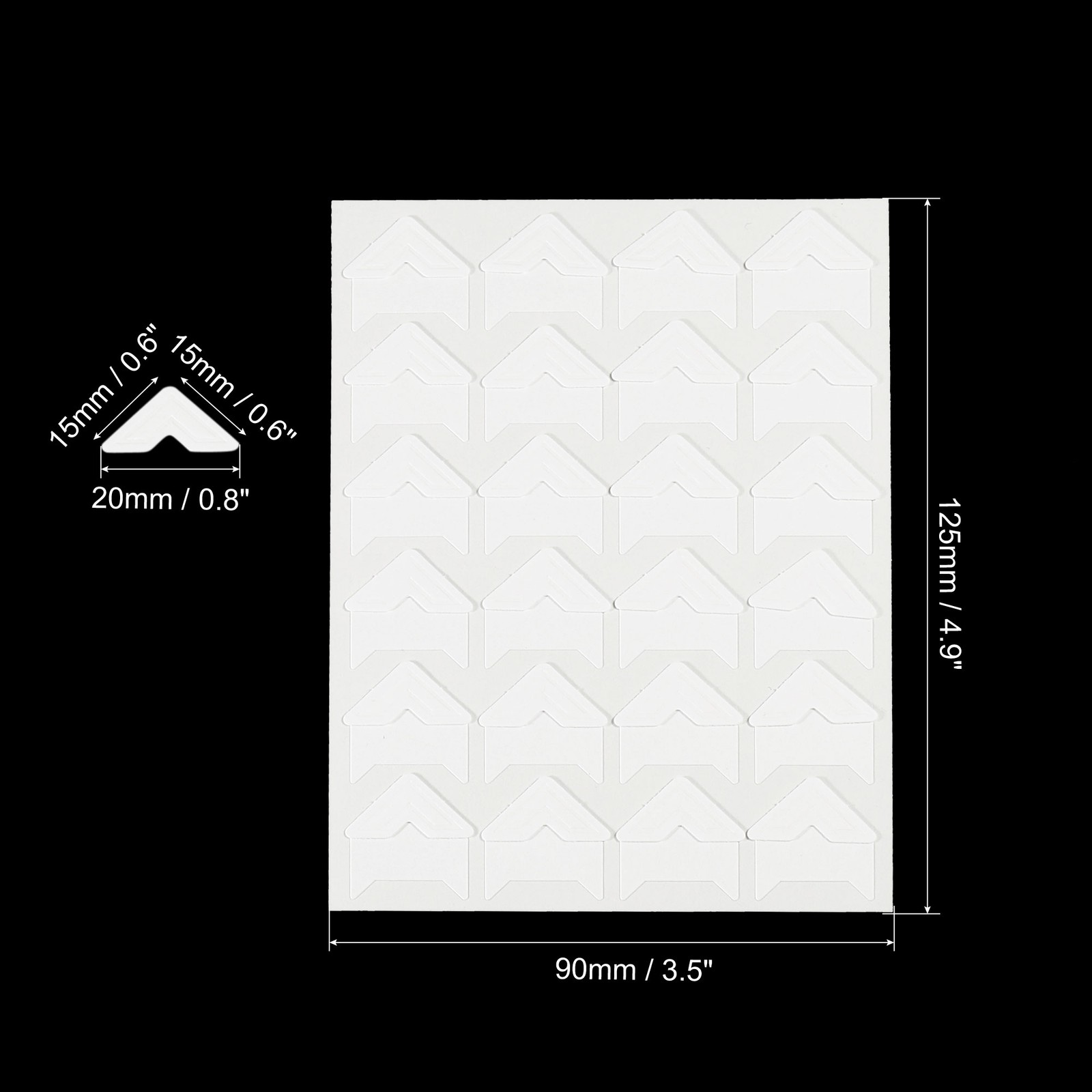 10Sheets/240Pcs Photo Corners Adhesive DIY Picture Mounting Sticker White