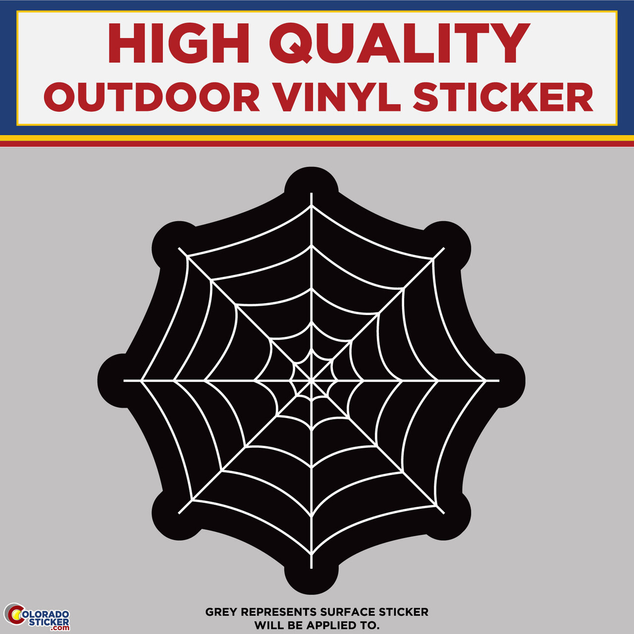Spider Web, High Quality Vinyl Stickers