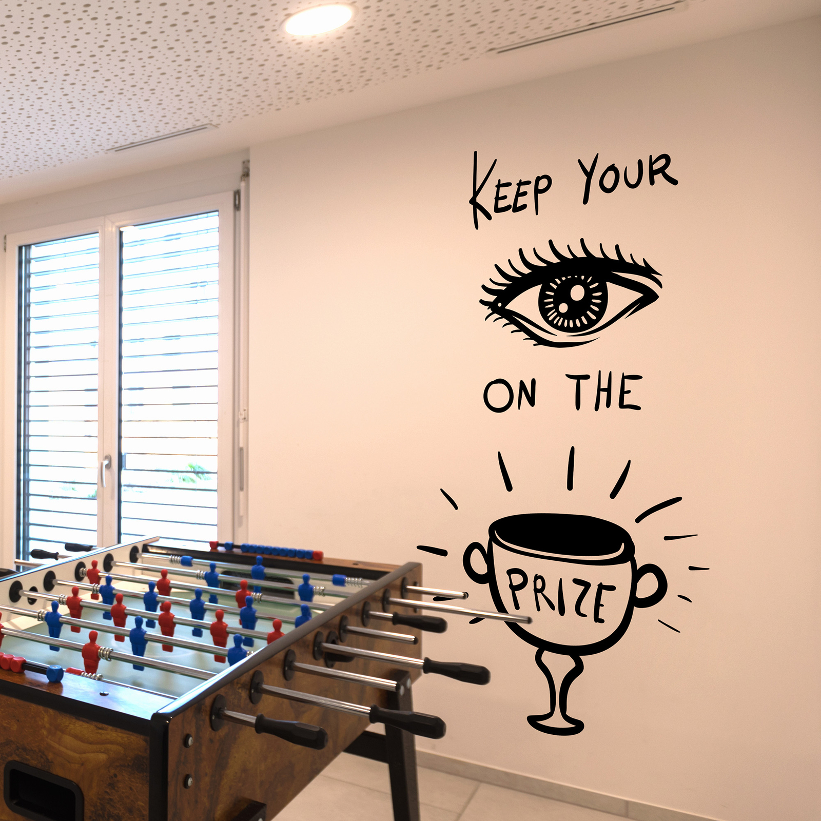 Motivational Wall Quote Decal: Keep Your Eyes on the Prize Wall Decal Sticker.