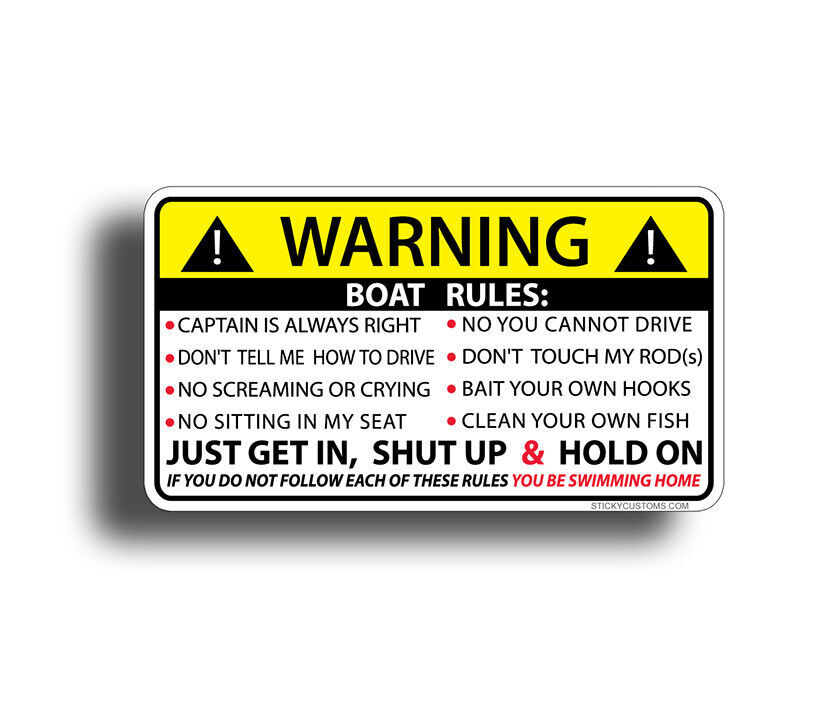 Boat Rules Sticker