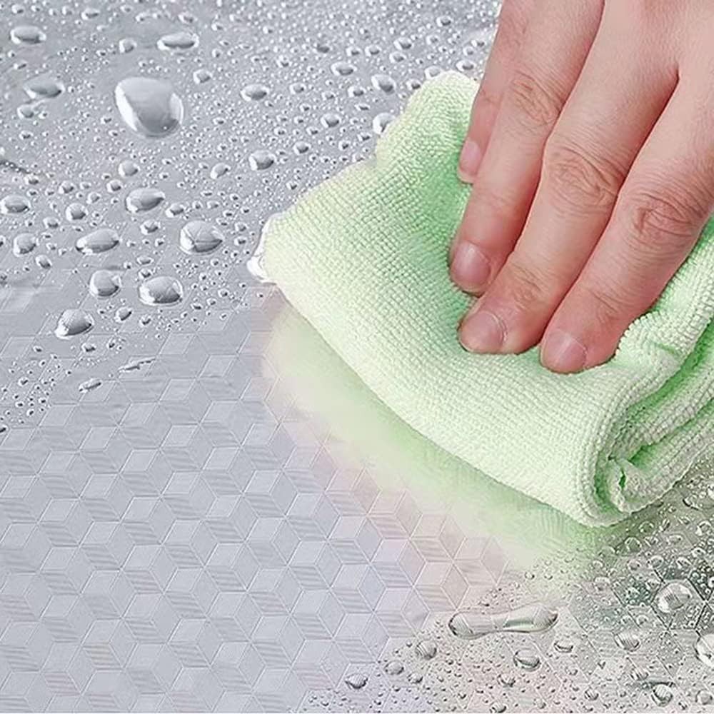 Kitchen Wallpaper Oil Proof Sticker Backsplash Self-Adhesive Paper Cabinet Liner