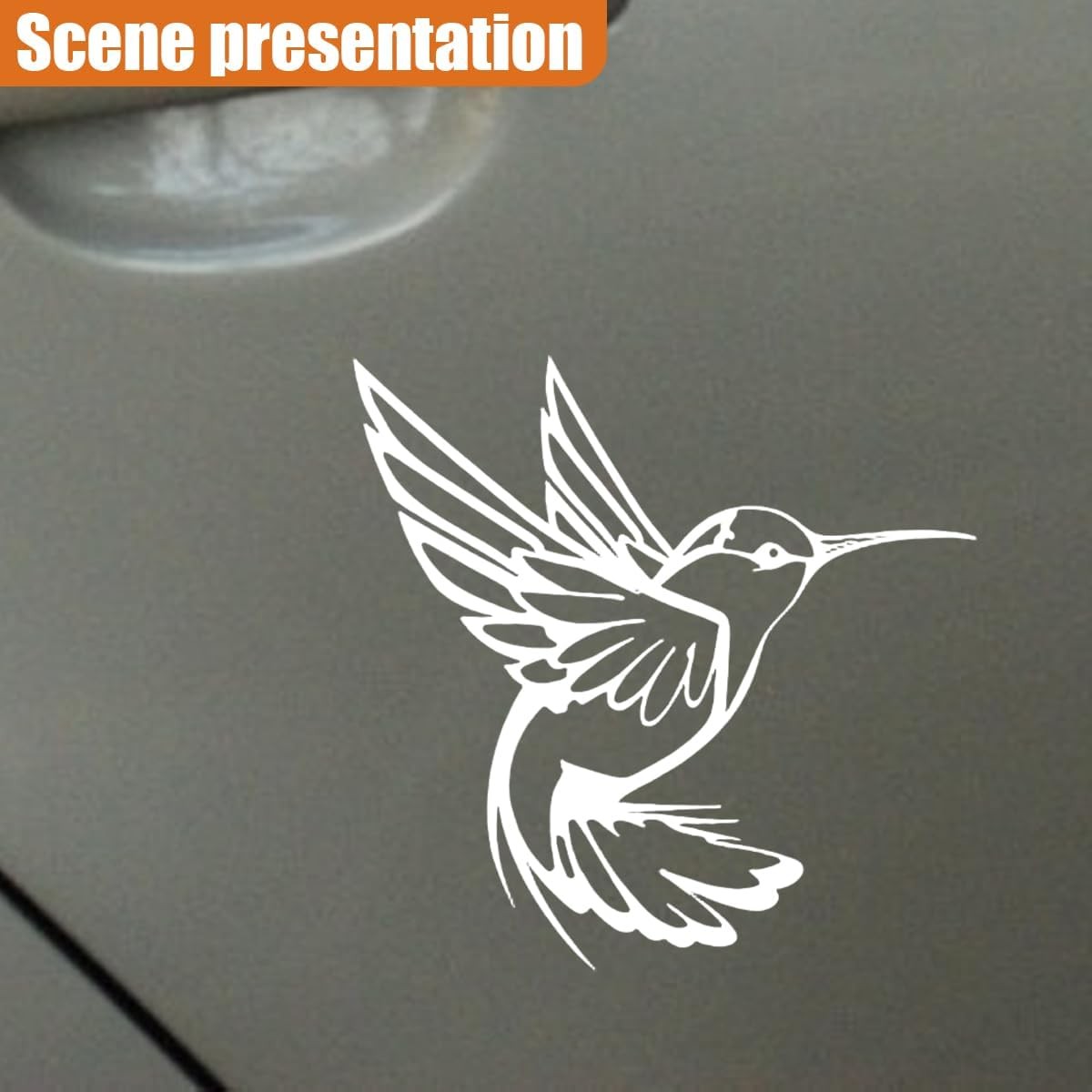 White Hummingbird Waterproof Vinyl Car Sticker Auto Laptop Wall Decal