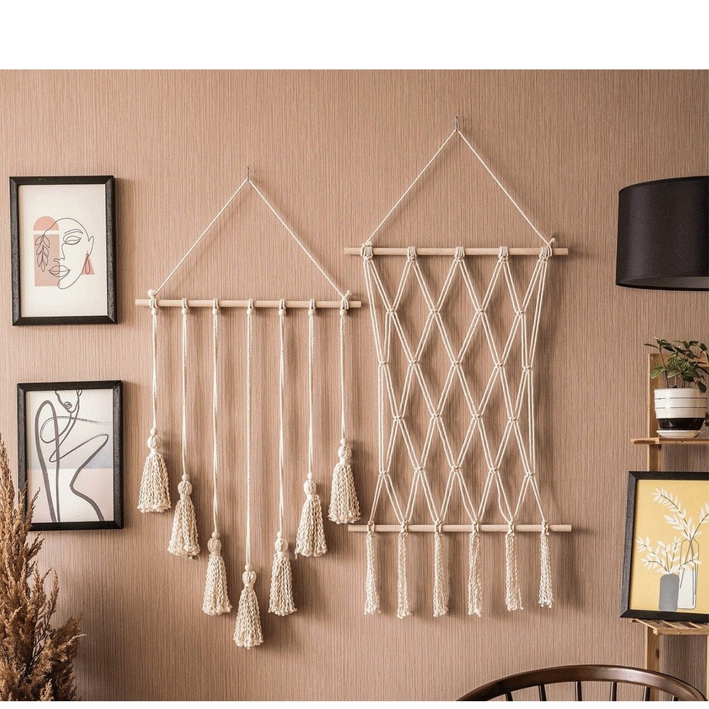 for Nordic Cotton Tapestry Wall Hanging 40x80cm for Living Room Bohemian Home