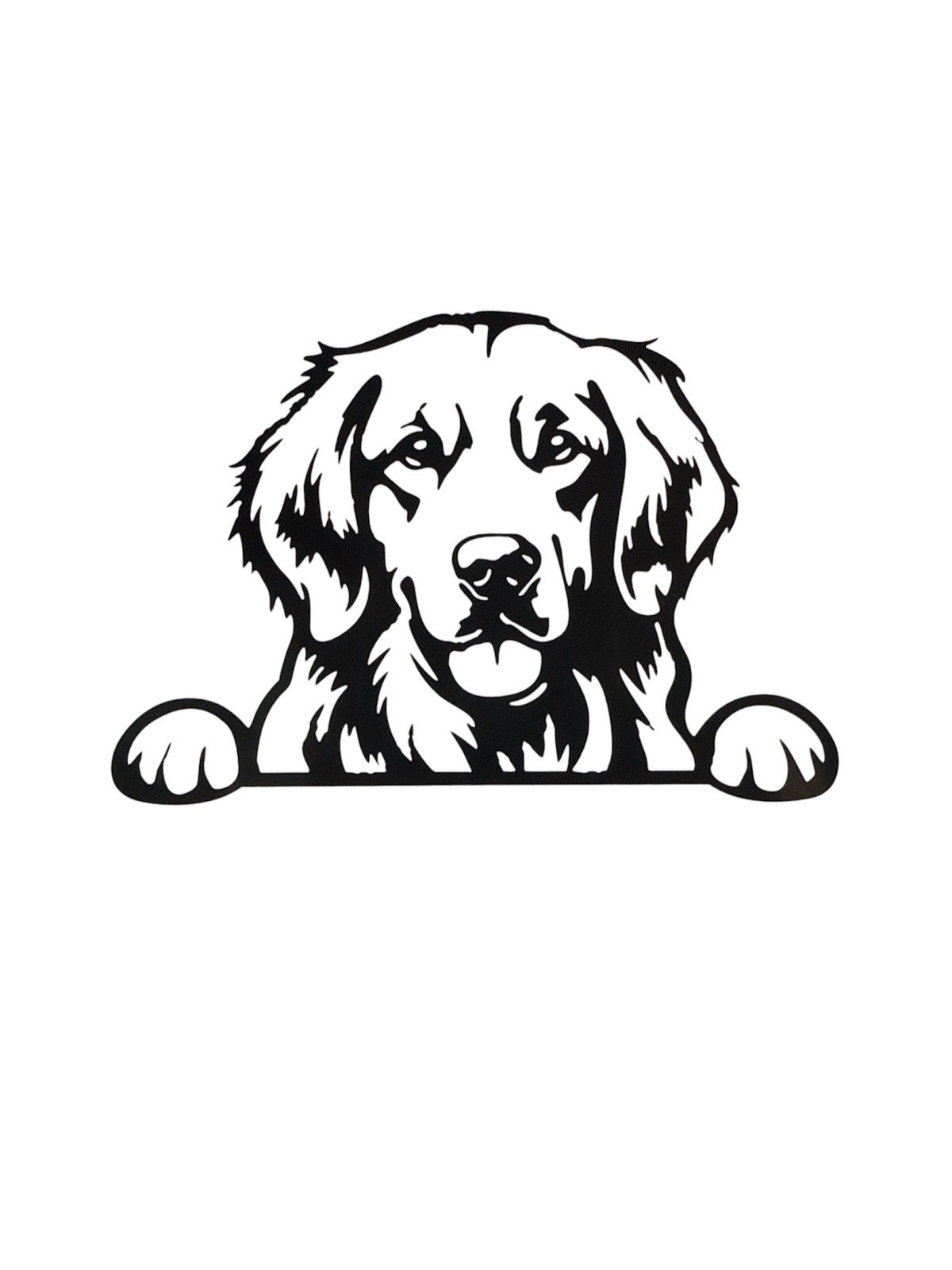 Golden retriever peek a boo Decal for car Windows Laptops most Smooth Surfaces