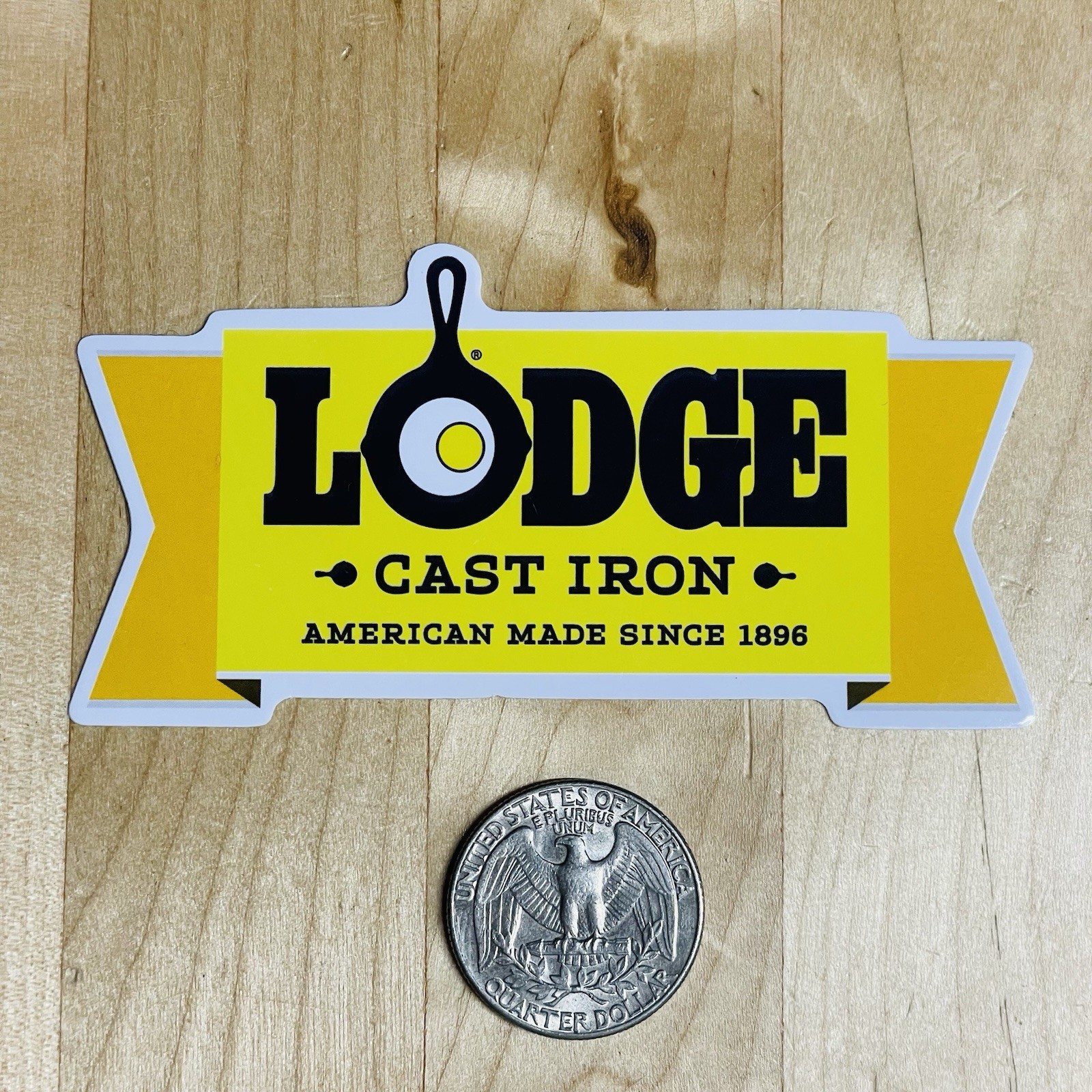 Lodge Cast Iron USA 3.5" Glossy Vinyl Outdoor Sticker Camping Gear Stove Decal