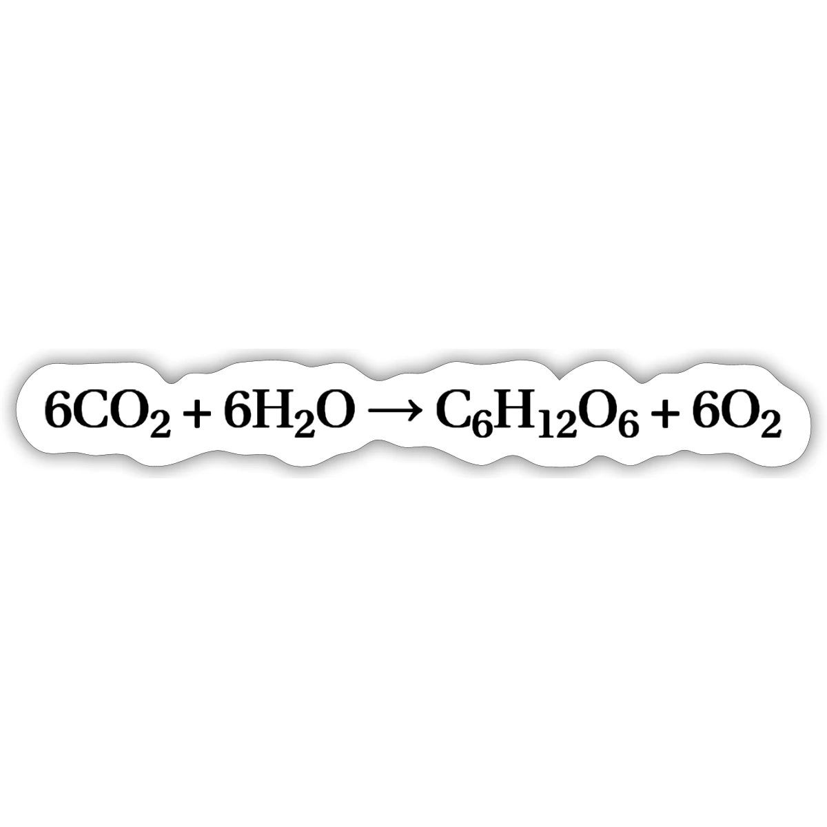 Photosynthesis Equation | Biology And Science Sticker, max. 4 x 4"