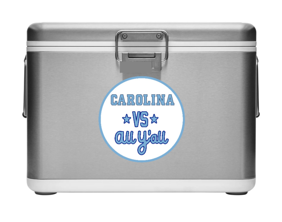 North Carolina – VS All Y'all – Vinyl Decal 4" Car Truck Laptop Cooler Smoker 25