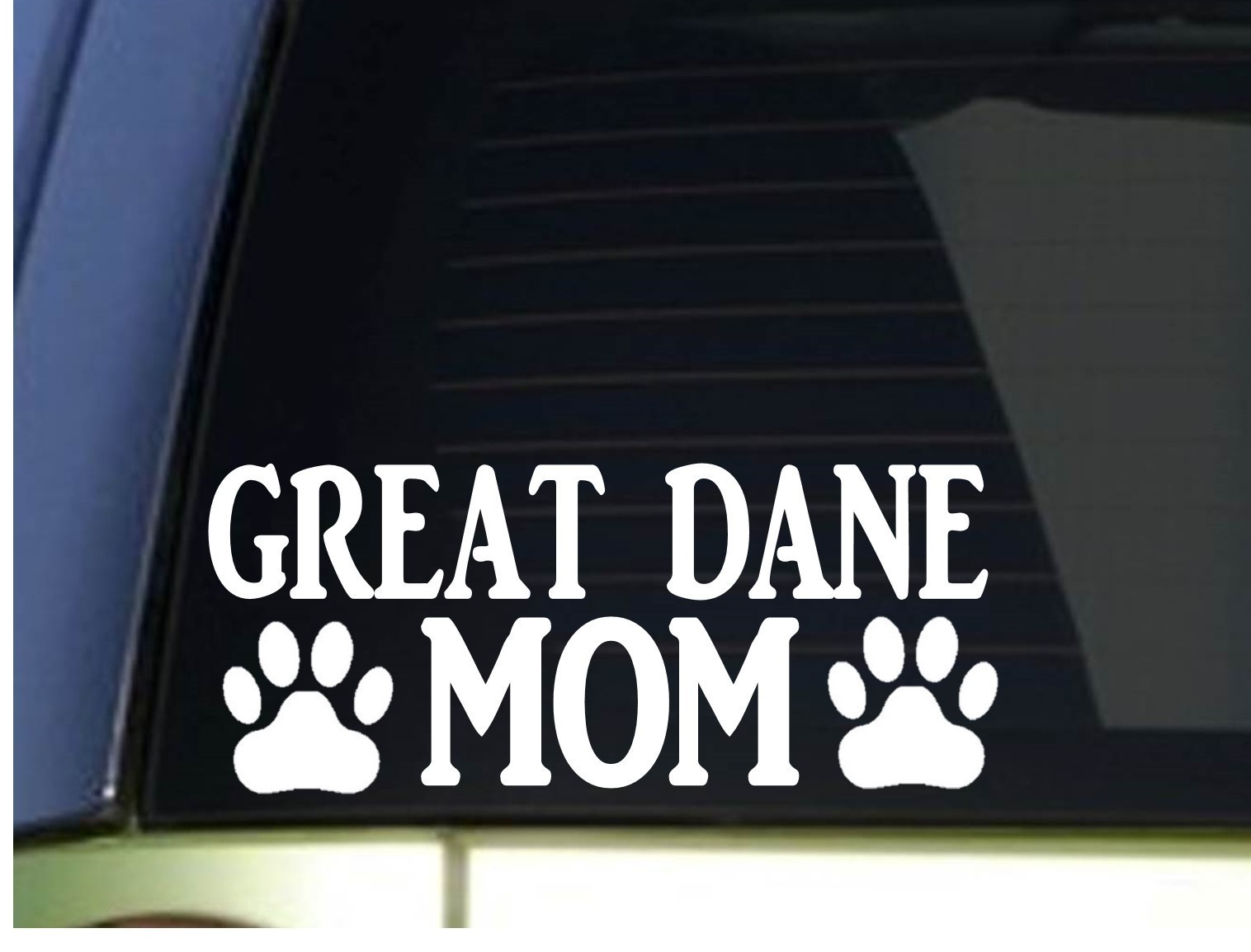 Great Dane Mom sticker *H339* 8.5 inch wide vinyl german mastiff harlequin