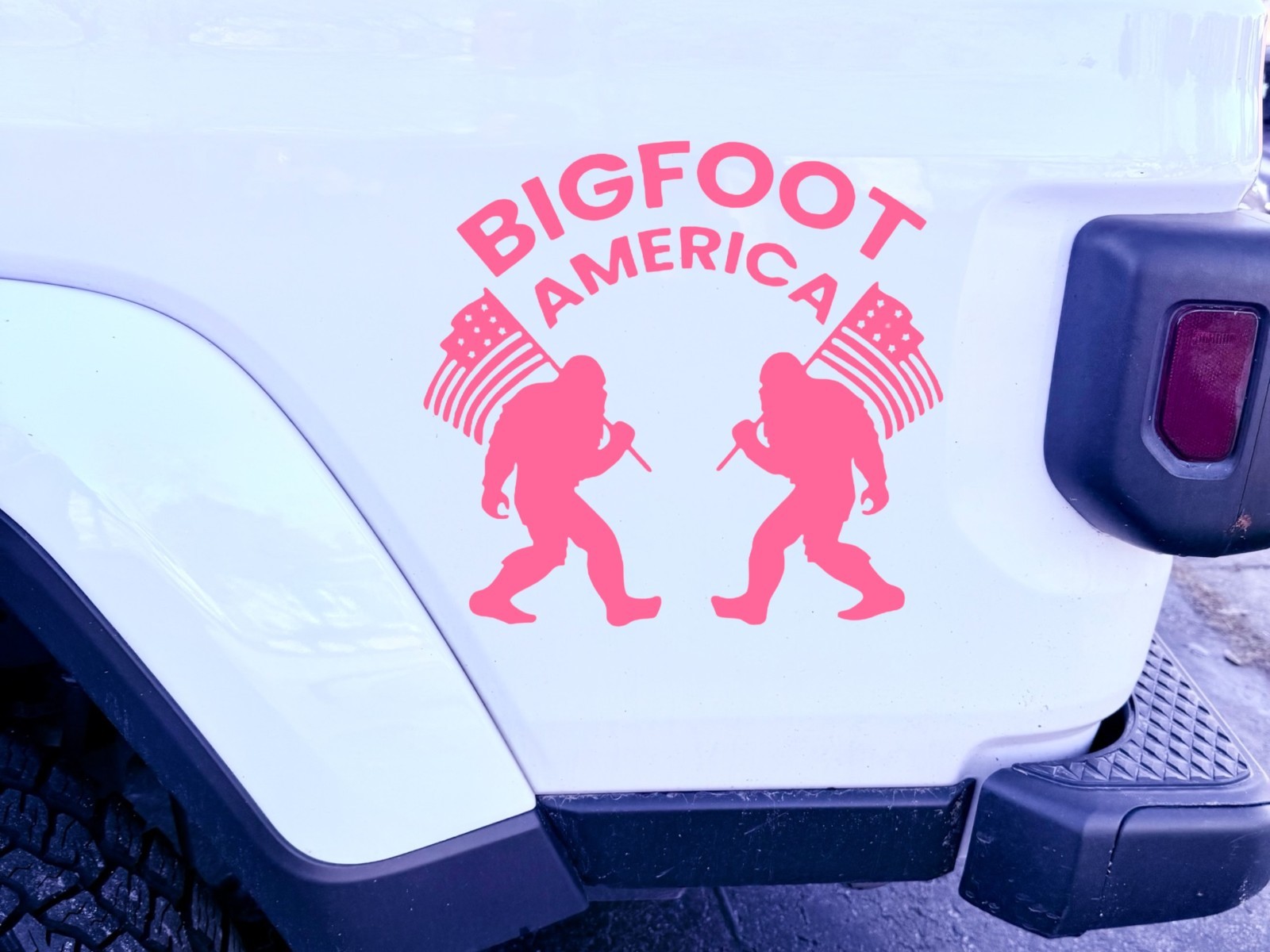 Bigfoot America decal vinyl decal for cars trucks laptop most smooth surfaces