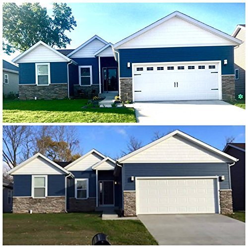 Garage Door Vinyl Decals: Craftsman Style faux Windows 14.5" x 8"