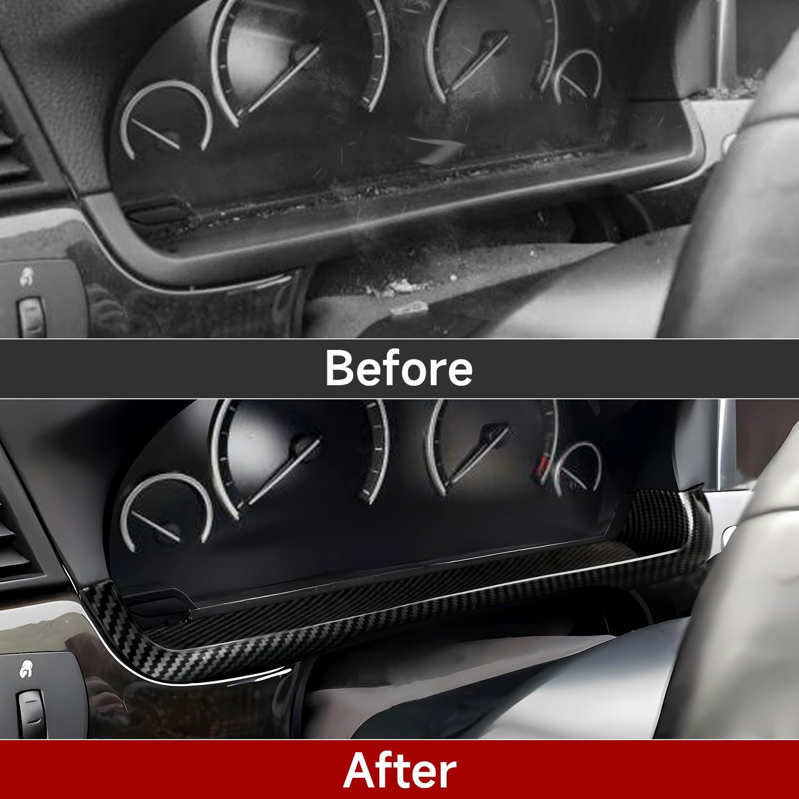Carbon Fiber Dashboard Trim Decal for BMW 5 Series F10 F11 20112016 Accessories