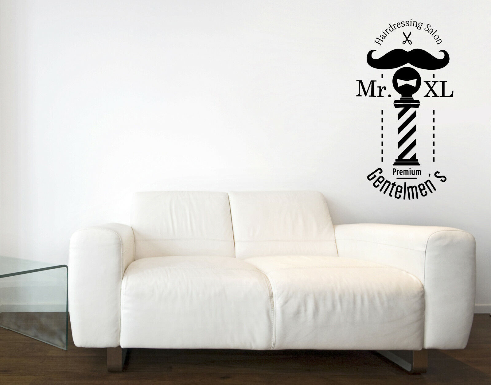 Vinyl Decal Wall Sticker Logo Barber Shop Moustache Haircut Shaves (n1567)