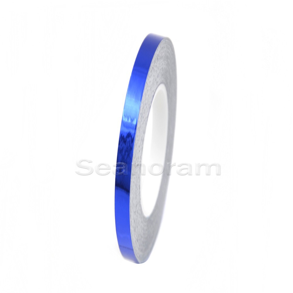 1/5" 5mm Blue Chrome DIY Home Shop Pinstriping Pin Stripe Decal Vinyl Sticker