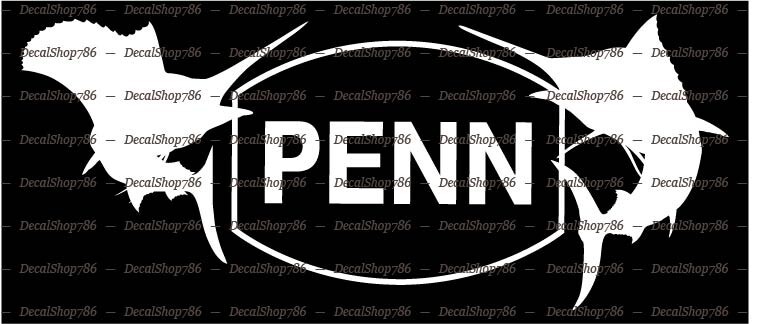 Penn Fishing Reels & Rods II -Outdoor Sports- Vinyl Die-Cut Peel N' Stick Decal