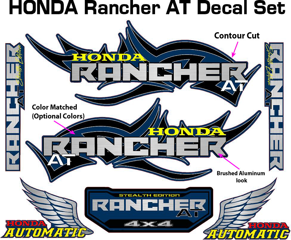 Honda Rancher Decal Graphic Sticker OEM kit Plastic Set Forman ATV Quad Tribal