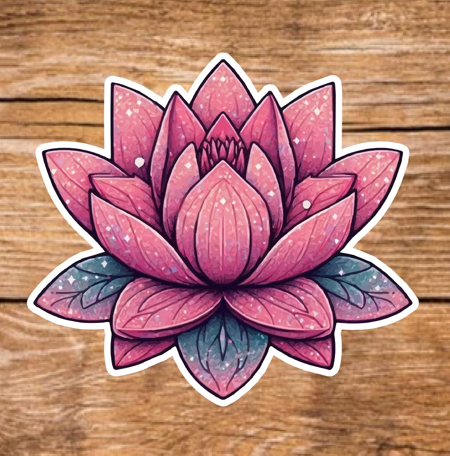 Flower – 2 Pages (18 Sticker Set) 2in, Waterproof, Glossy Finish Vinyl.