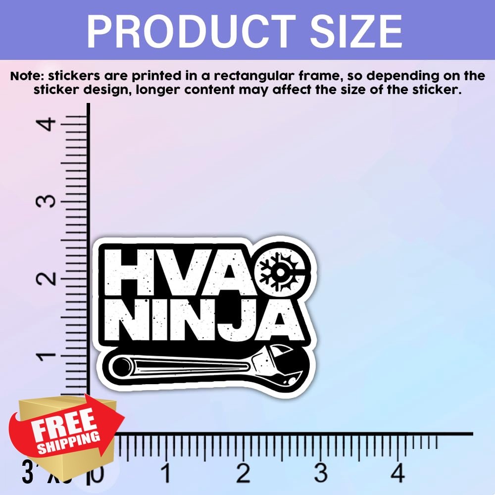 SODAVA HVAC Tech Stickers Black