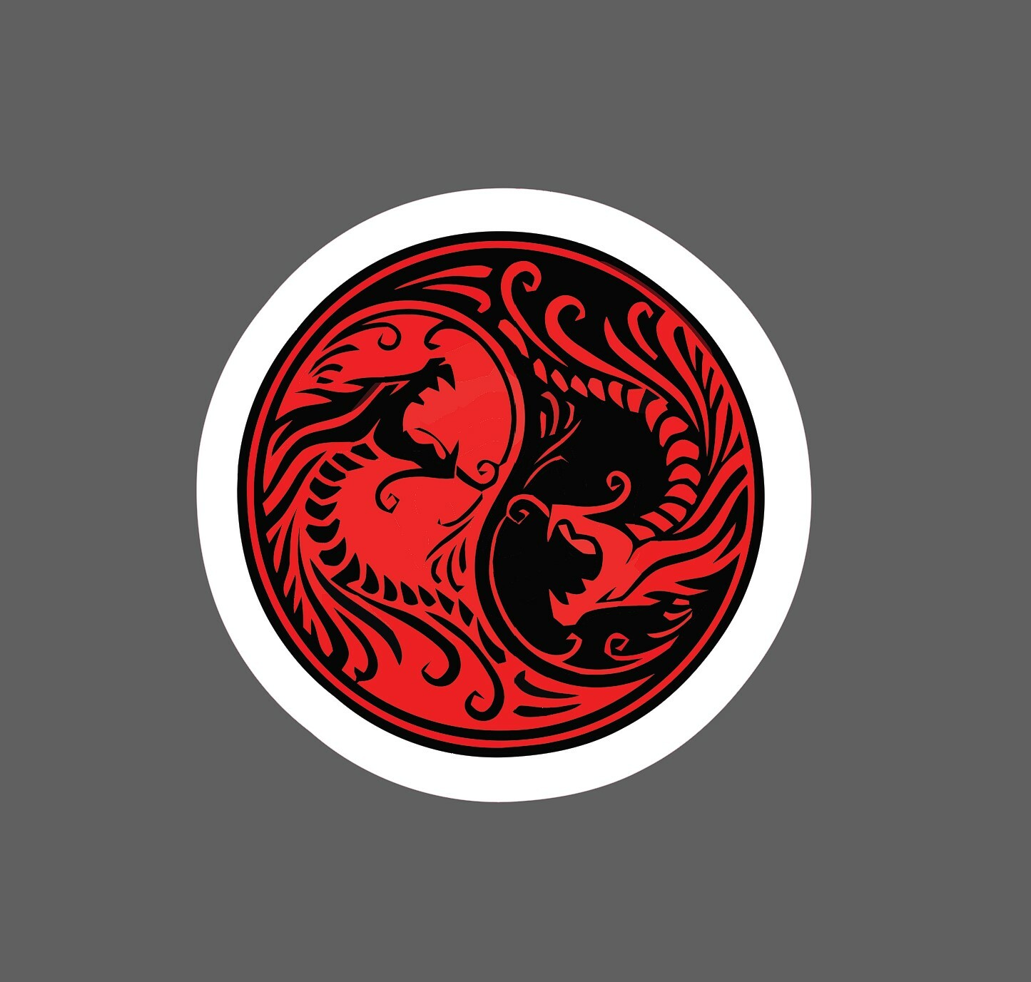 Dragon Sticker Yin Yang Fire Waterproof – Buy Any 4 For $1.75 Each Storewide!