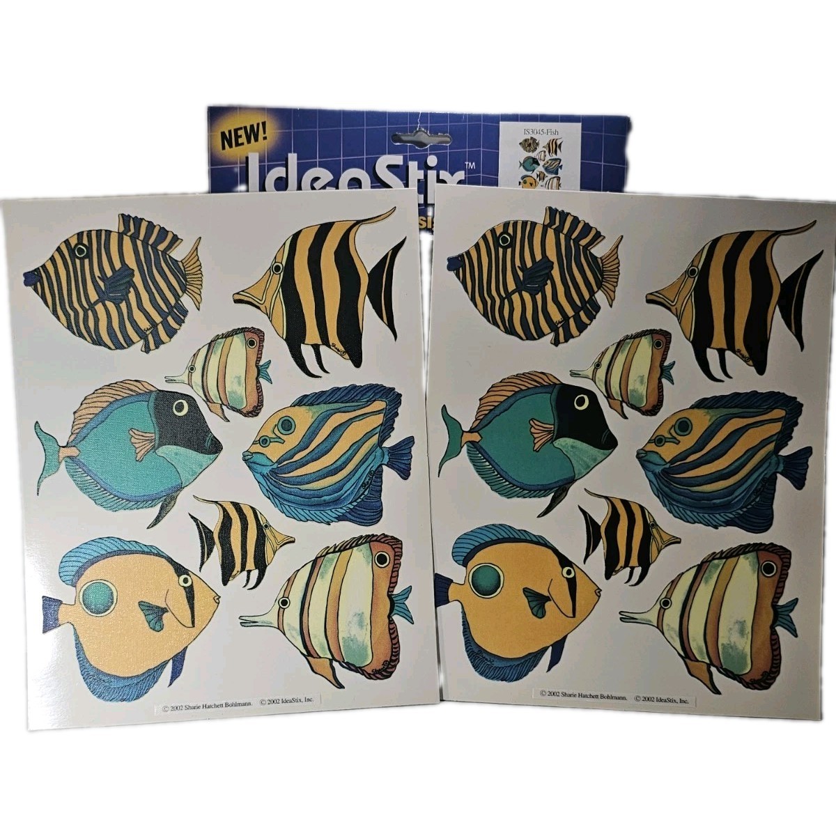 VTG IdeaStix Tropical Fish Accent Peel & Stick Wall Décor Stickers 2 Sheets NOS