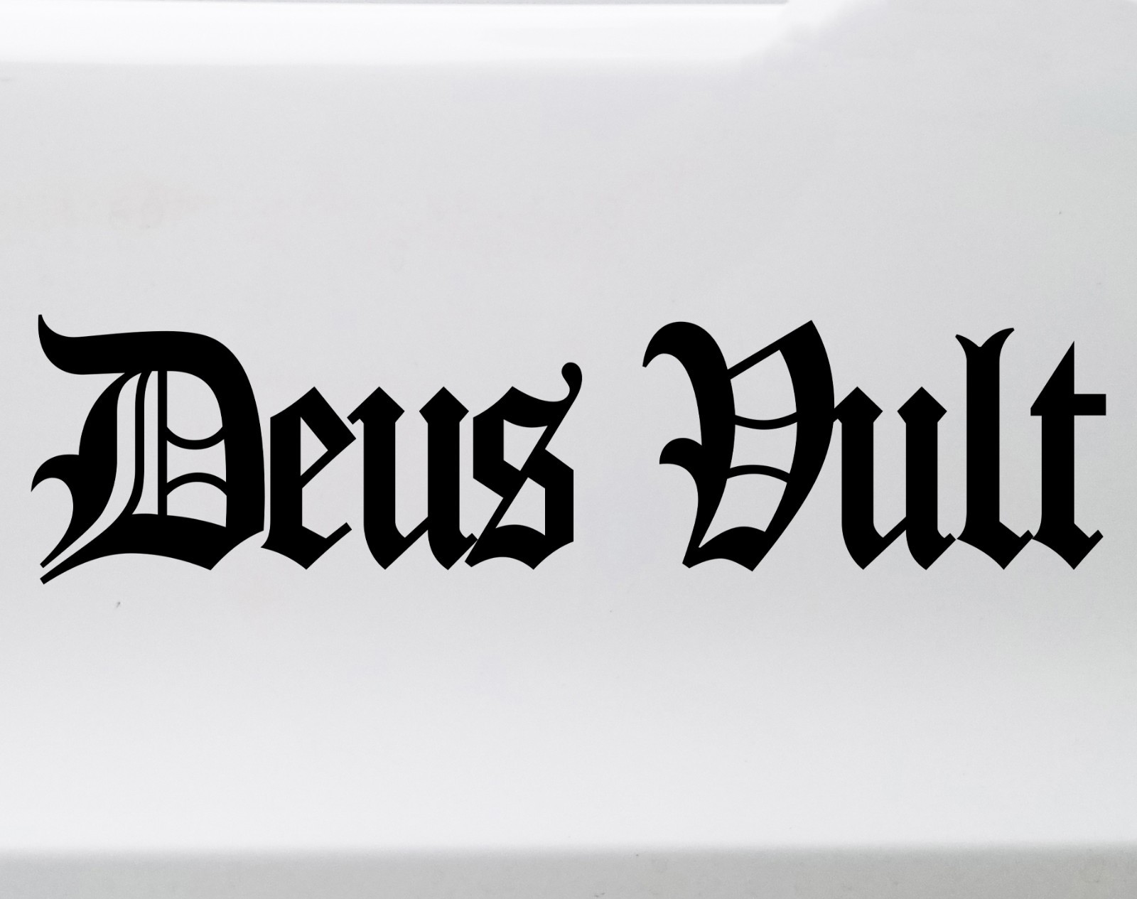 Deus Vult V2 Sticker Decal Vinyl Christianity Roman God Wills It Medieval Script