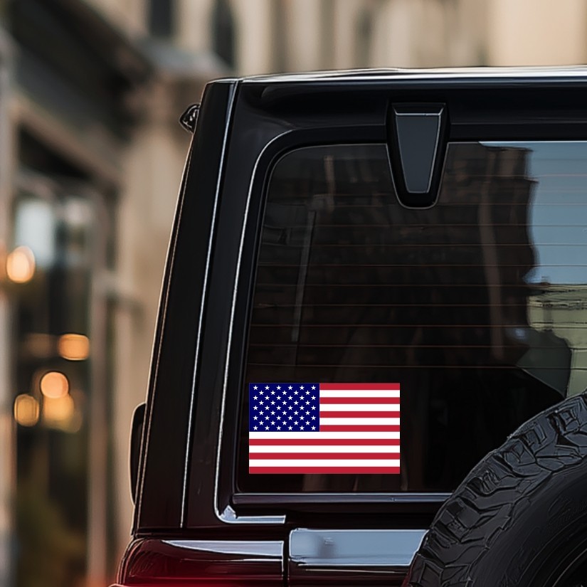 American Flag USA Sticker Vinyl Sticker Different Sizes Window, Helmet, Laptop