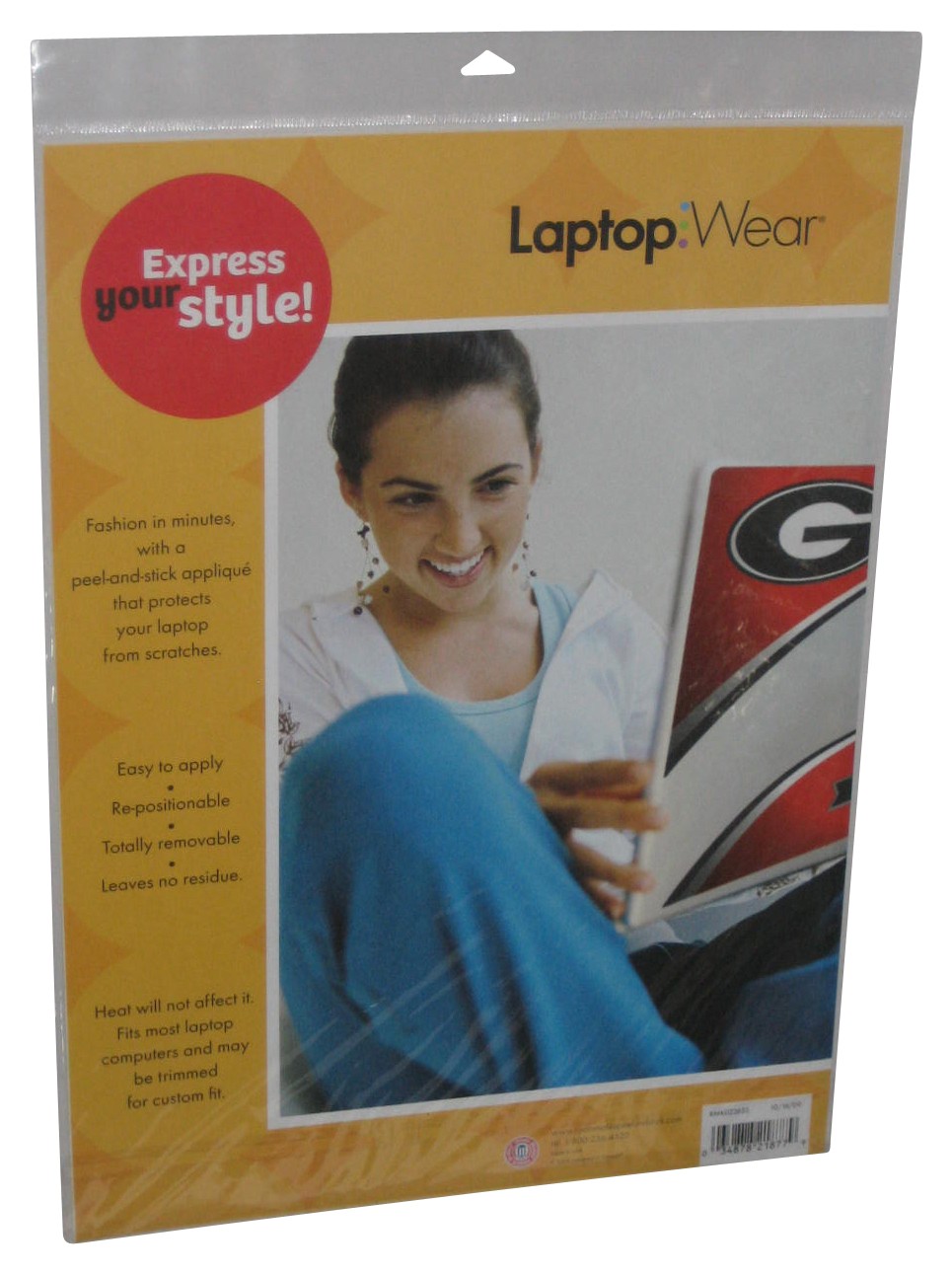 University of Georgia Bulldogs Roommates Peel and Stick Laptop Wear Sticker RMK0
