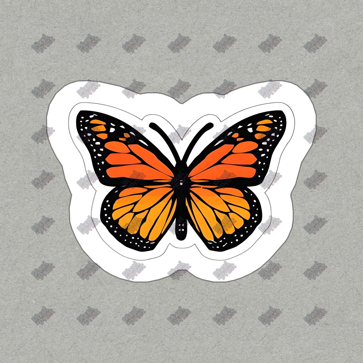 Vibrant Monarch Butterfly Vinyl Sticker Perfect for Laptops, Water #870535