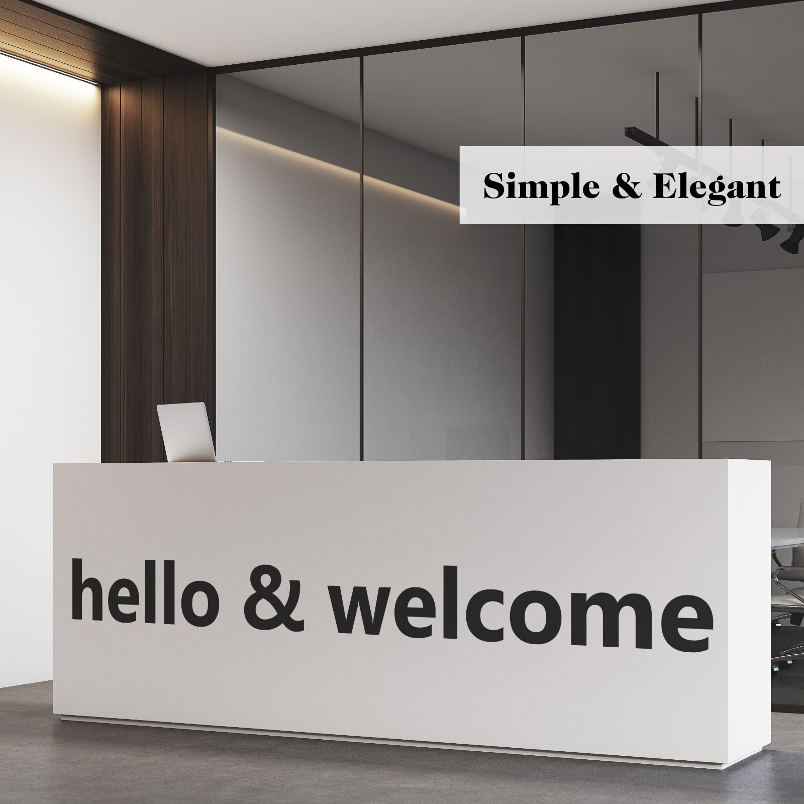 Hello and Welcome Office Wall Decal Sticker Quote Home Decor Wall Art Entrance